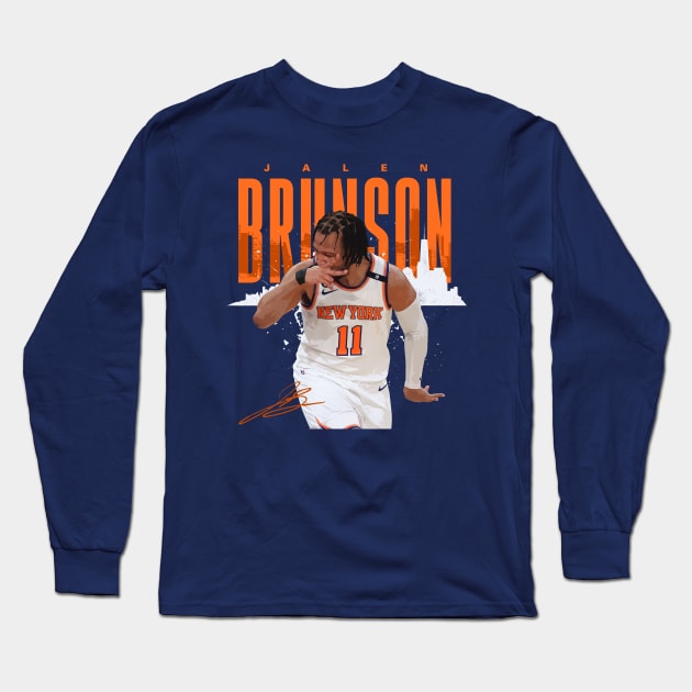 Jalen Brunson Long Sleeve T-Shirt by Juantamad